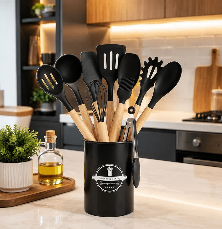 ست کفگیر و ملاقه سیلیکونی Kitchen & Dining